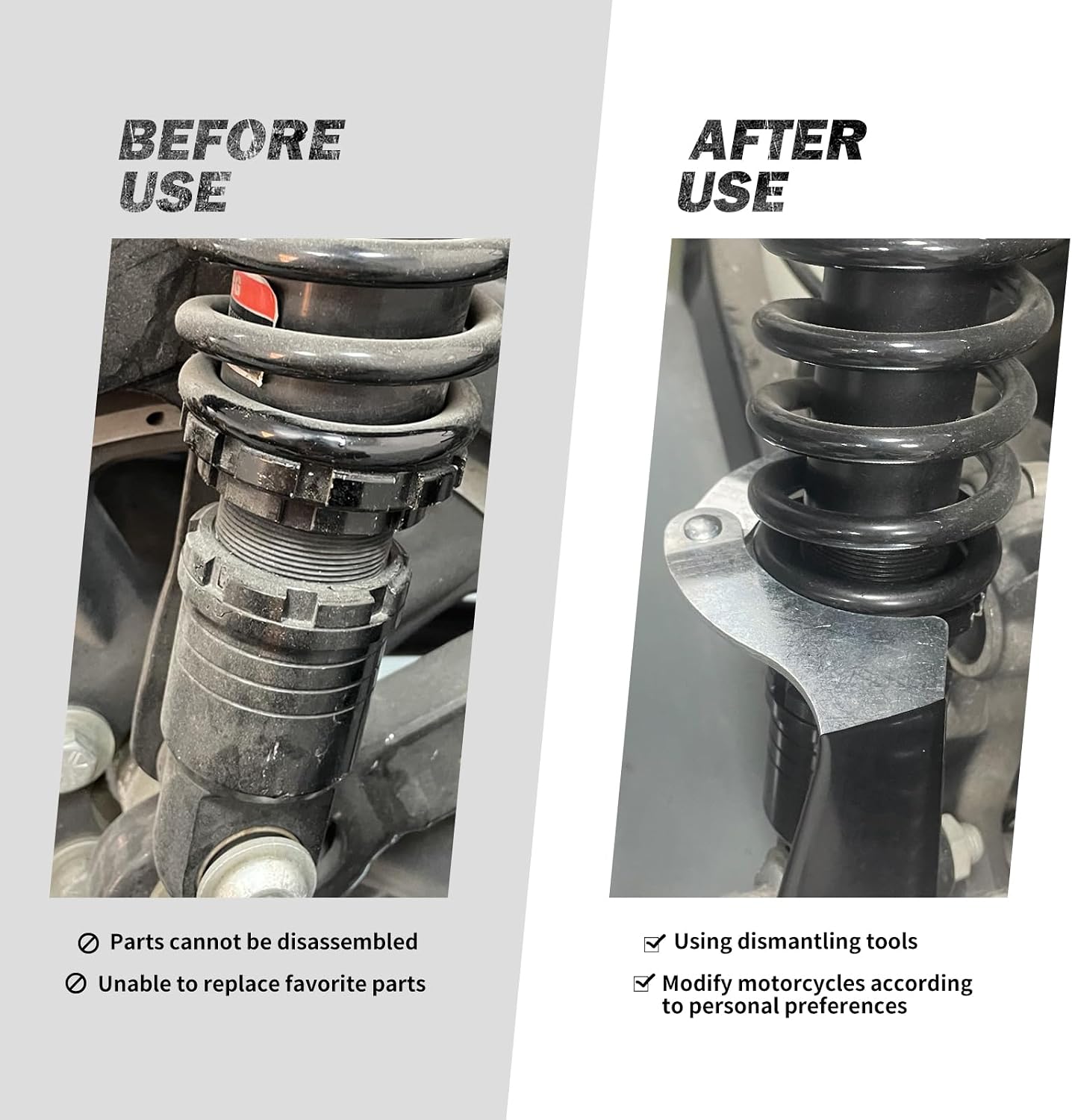 Universal Shock Spanner Wrench Motorcycle Shock Adjustment Tool | Suspension System and Shock Adjustment, Carbon Steel, Use on Multiple Preload Collar Sizes Ranging From 2 to 4-3/4 inches