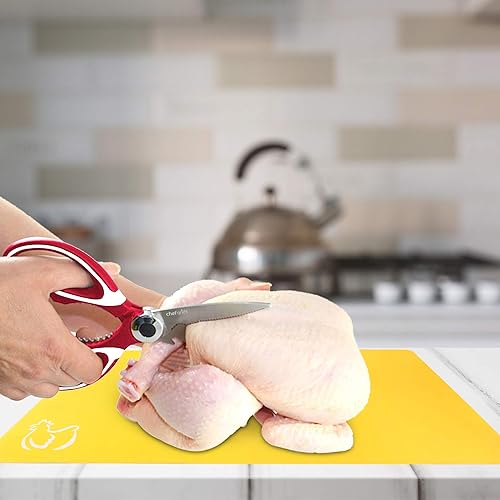 Miniatura 7 de Super Grip - Juego de cuchillos con cubiertas de cuchillos, tijeras de cocina multiusos y afilador de dos etapas, juego de cuchillos de cocina