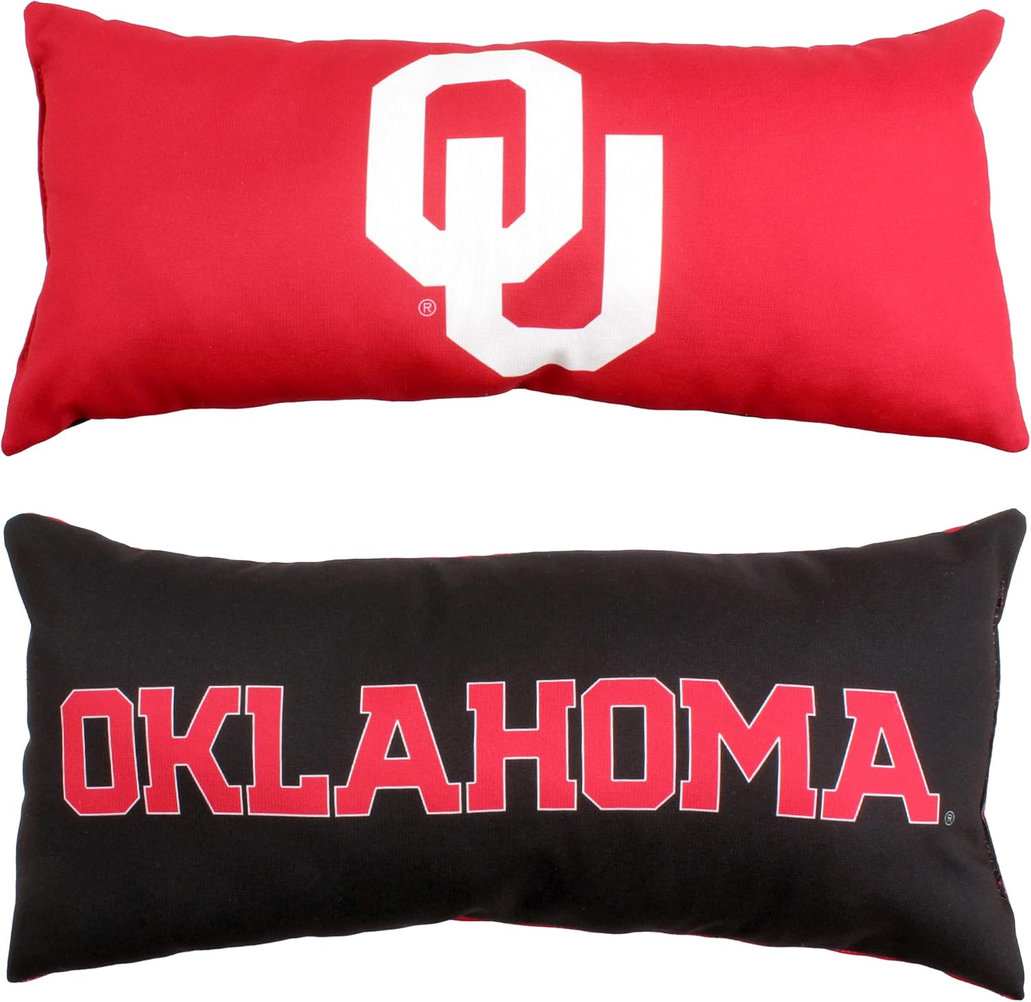 College Covers Everything Comfy Oklahoma Sooners 2 Sided Bolster Small Travel Pillow Decorative Pillow 16 x 6