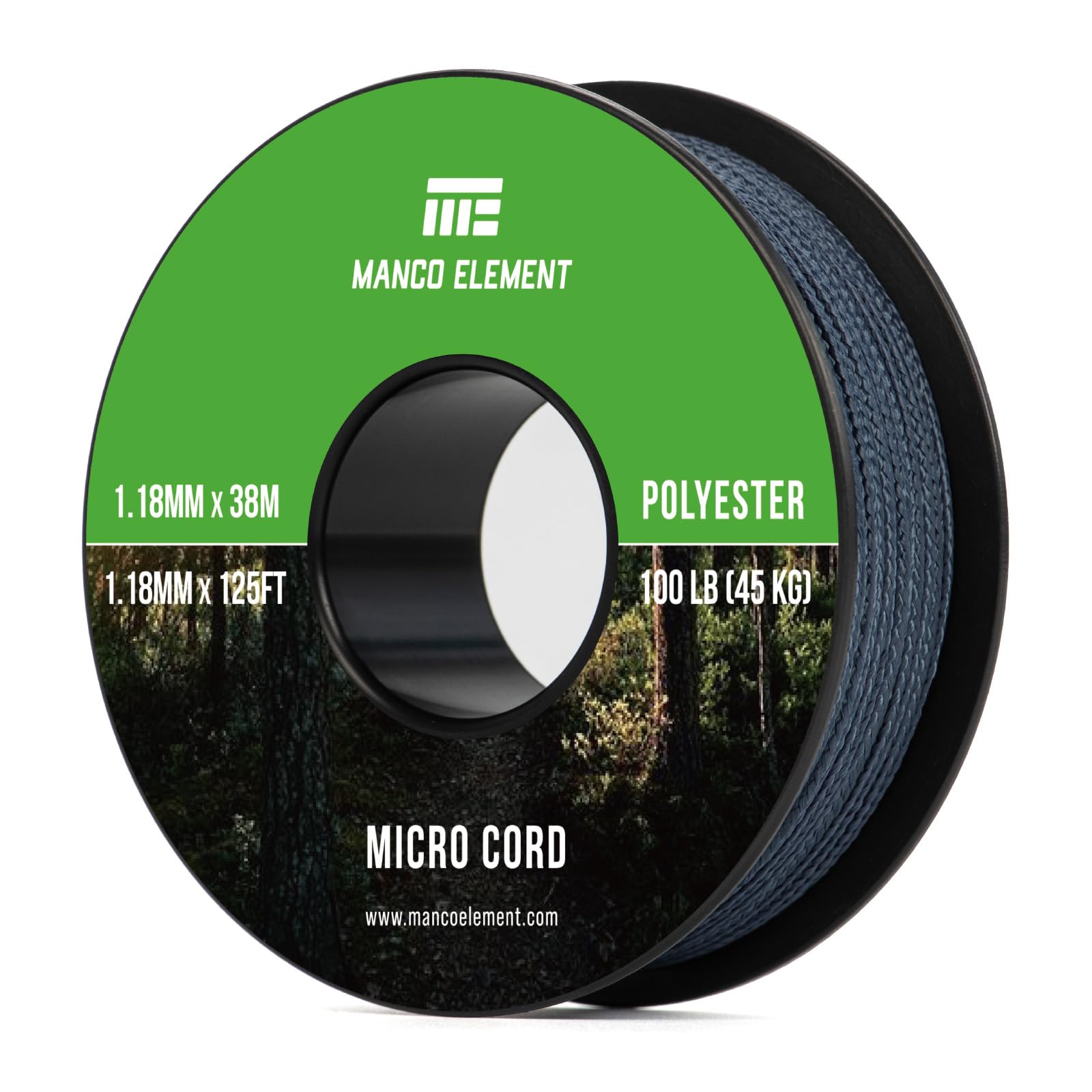 Manco Element Micro Paracord 1.18mm x 38m Micro Cord Thin Braided Rope — image 1