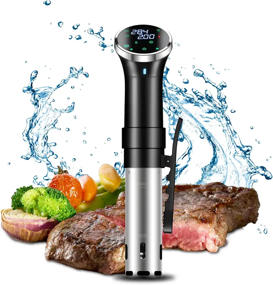 Máquina de Sous Vide WiFi Circulador Imersão 1100 Watts Fogão Precisão Silencioso com APP Temperatura Display Digital