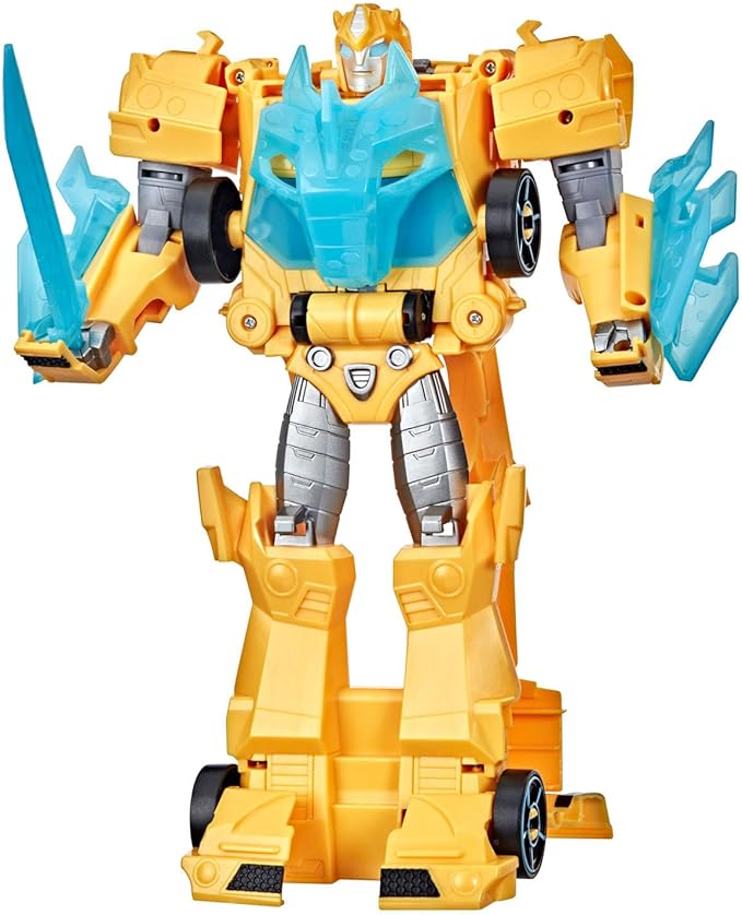 Transformers Bumblebee Cyberverse Adventures Roll N' Change Bumblebee - Figura de acción de Empuje para niños a Partir de 6 años, 25 cm, F2730 Multi