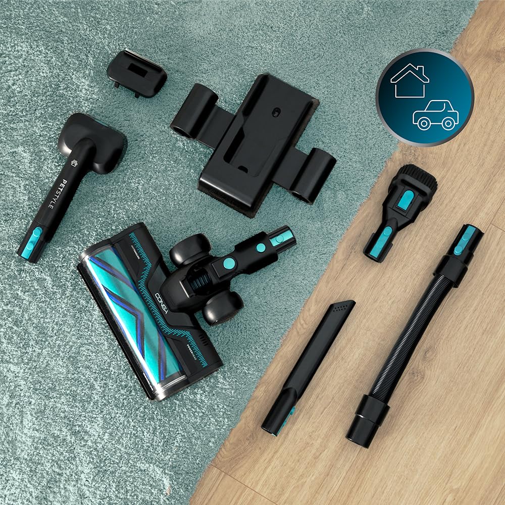 Cecotec Scopa Elettrica senza Fili Conga Rockstar RX50 Pet Flex X-Treme. 300AW, 750W, 30 kPa, Spazzola XL, Autonomia in Eco di 90 minuti, Tubo flessibile, LED e Testina per animali domestici