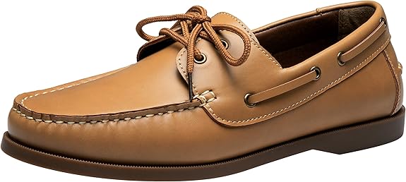 Vostey Men's Slip On Shoes Arch Support Mens Boat Shoes 2 Eye Lightweight Mens Loafers