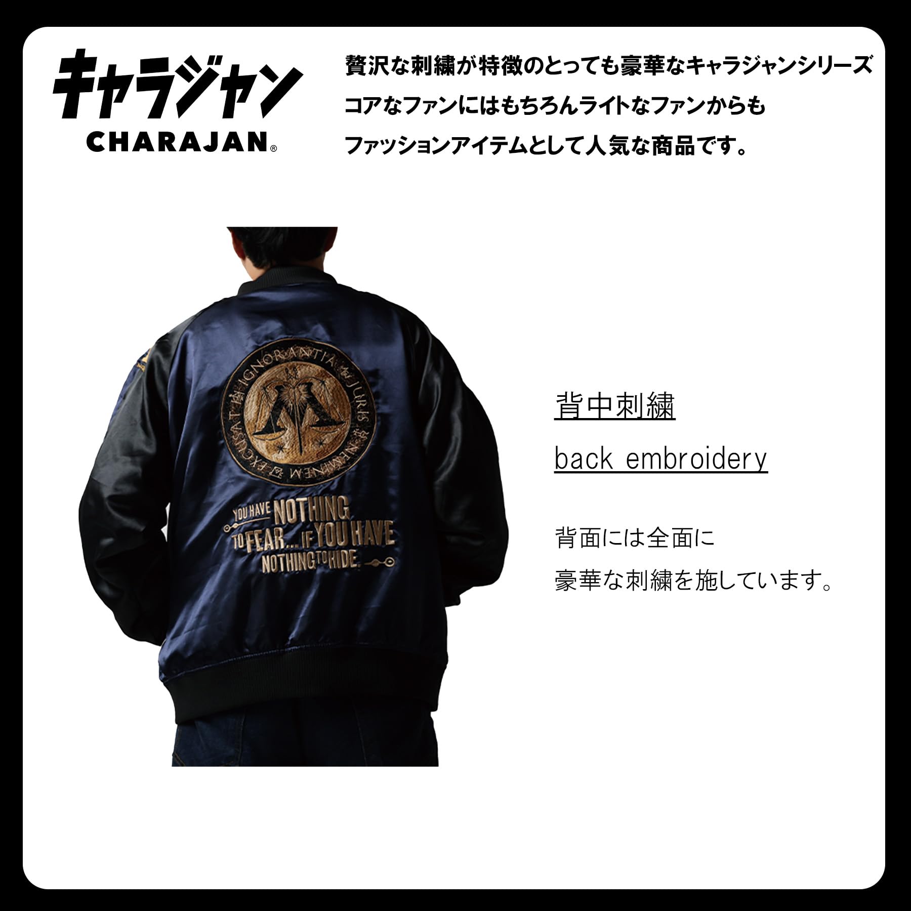 Amazon.co.jp: [丸眞] スカジャン(L) ハリー・ポッター 魔法省 WW