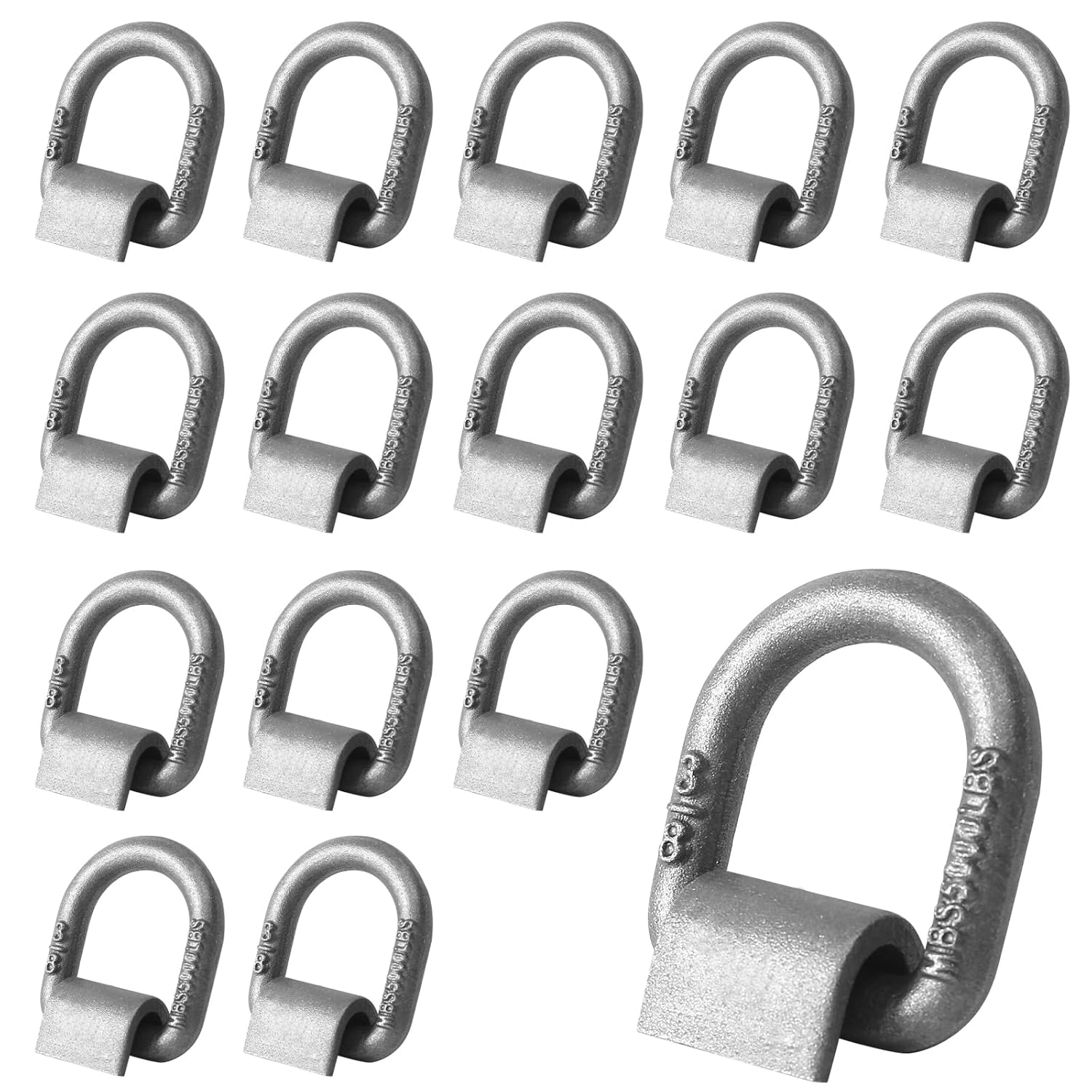 10 - 3/8 D Ring 5000# Weld On ATV Motorcycle Rope Tie Trailer Truck - Foto 5