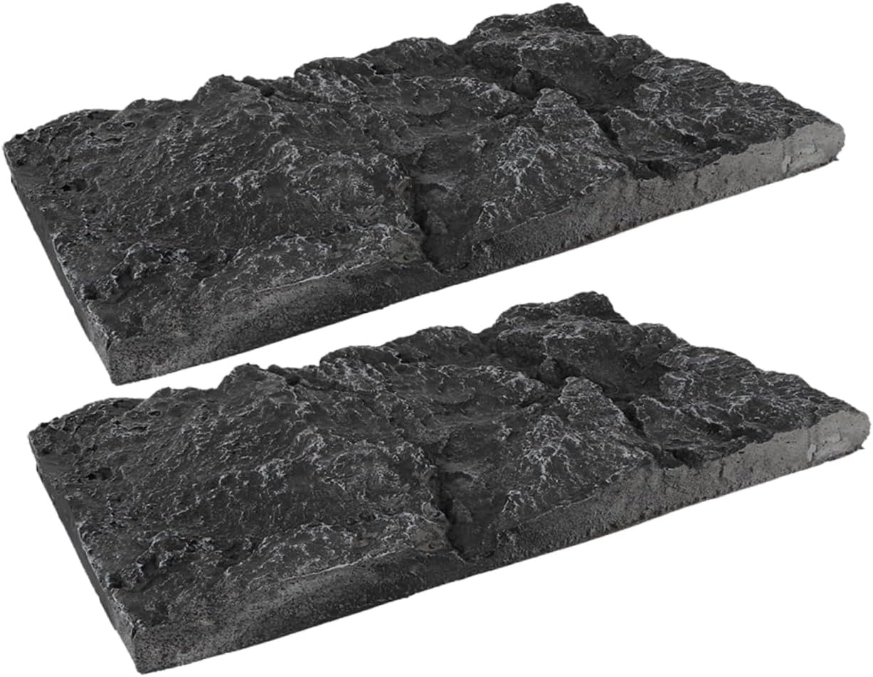 2pcs Pu Reptile Tank Background Board Realistic Textured Decor for Fish and Turtle Tanks Lightweight and Easy to Install for Climbing and Aquascaping