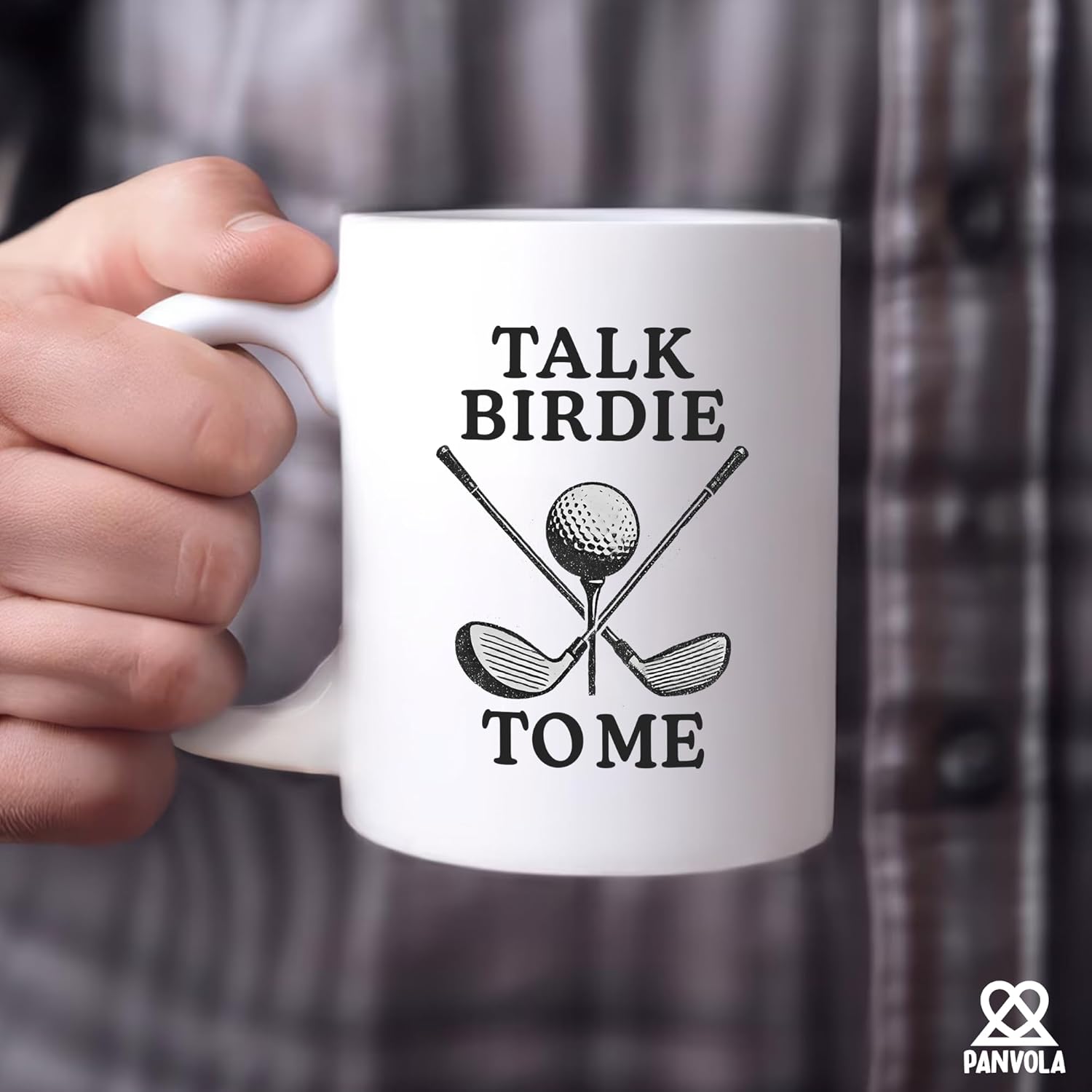 Panvola Talk Birdie To Me Golf Gifts Funny Golf Player Gifts For Dad Mom Grandpa Grandma From Son Daughter Husband Wife Novelty Drinkware Ceramic Mug 11 oz White - Image 6