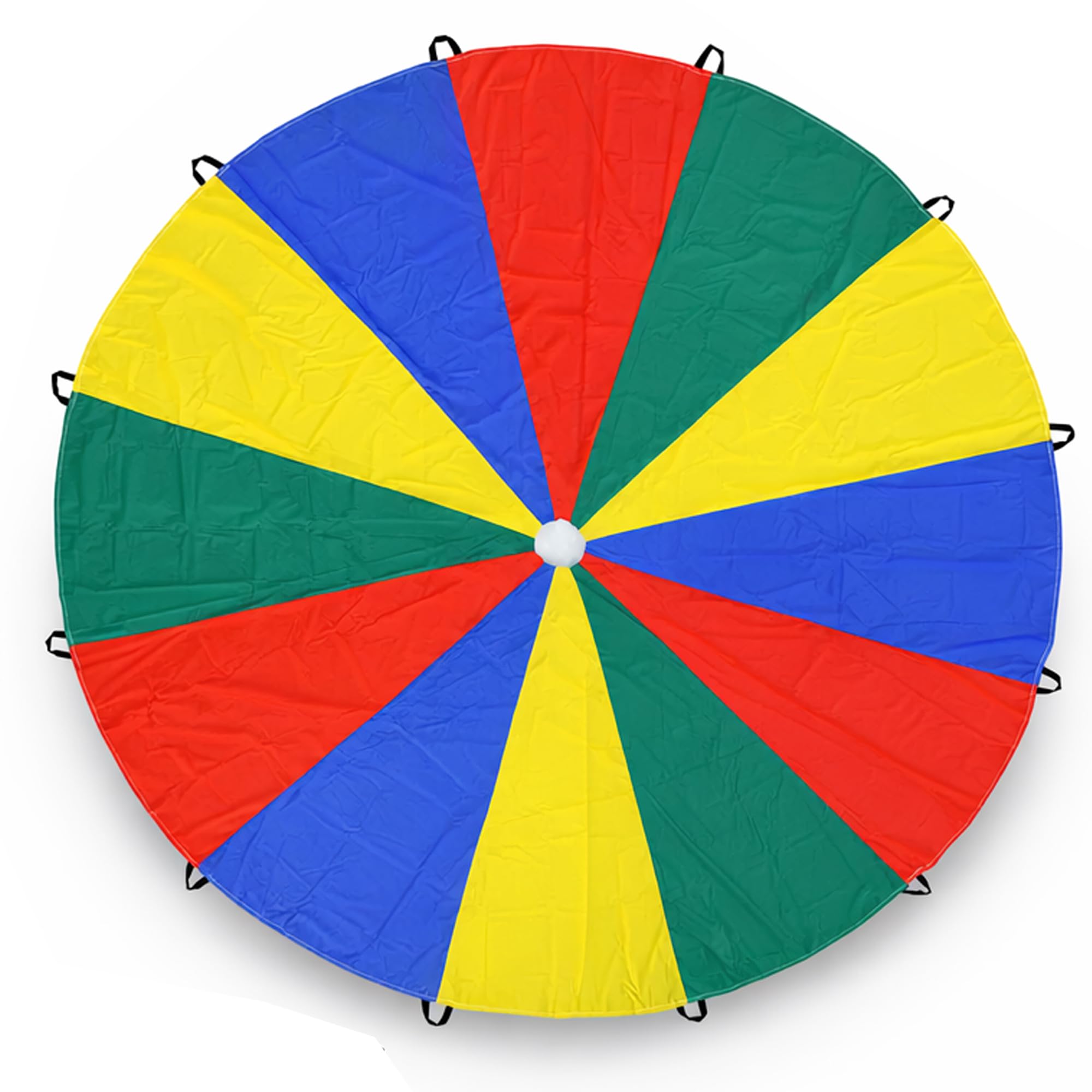 AI SPORTS Rainbow Play Parachute – 6ft & 12ft | Cooperative Play Tent Game, Activities, Gym Class, Birthday Parties & Outdoor Fun