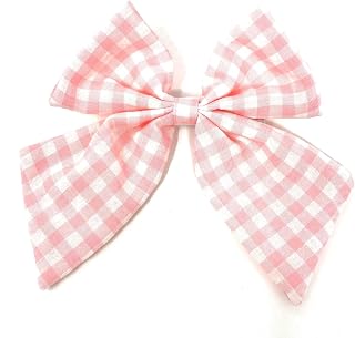 Pink Gingham Hair Bow Barbie Inspired Pink Gingham Hair Clip