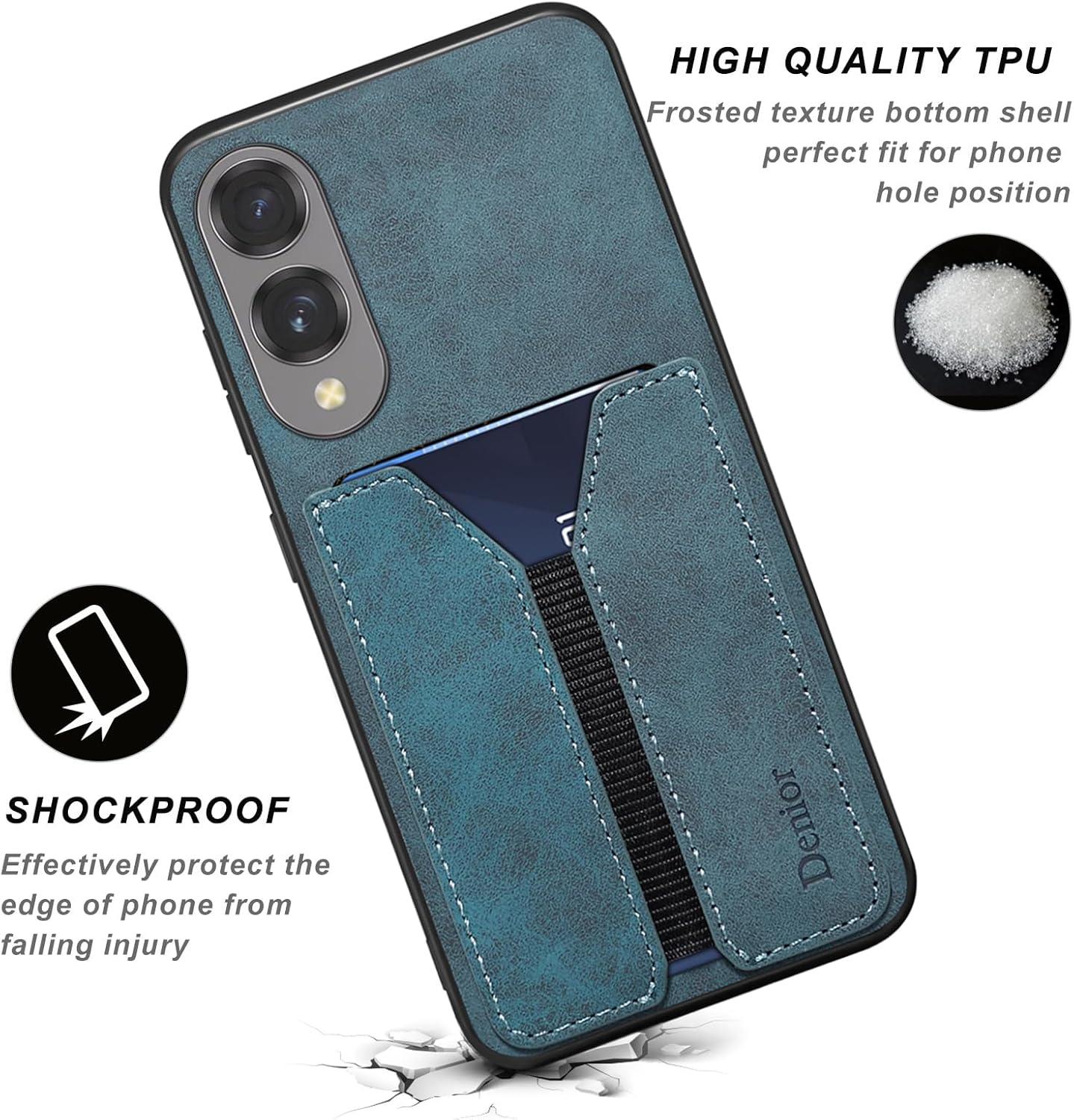 Kowauri for Samsung Galaxy S25 Edge Case [ Not fit for S25/S25 Plus/S25 Ultra], PU Leather Wallet Case with Credit Card Slot Holder Ultra Slim Protector Case for Galaxy S25 Edge (Blue) - Image 4