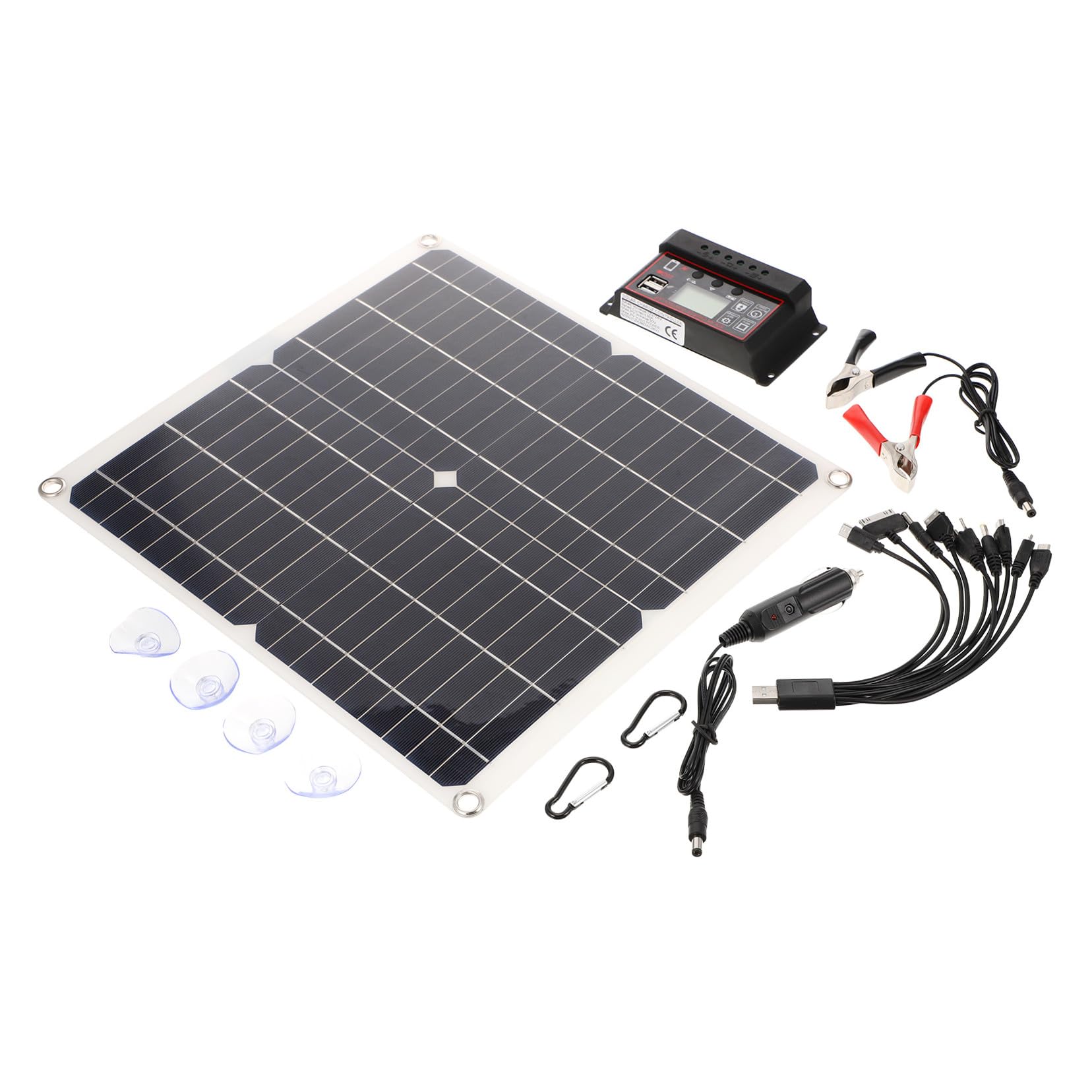 Pannello Solare Portatile 25w Monocristallino 20v 1.5a per Ricarica Esterna Attività Outdoor