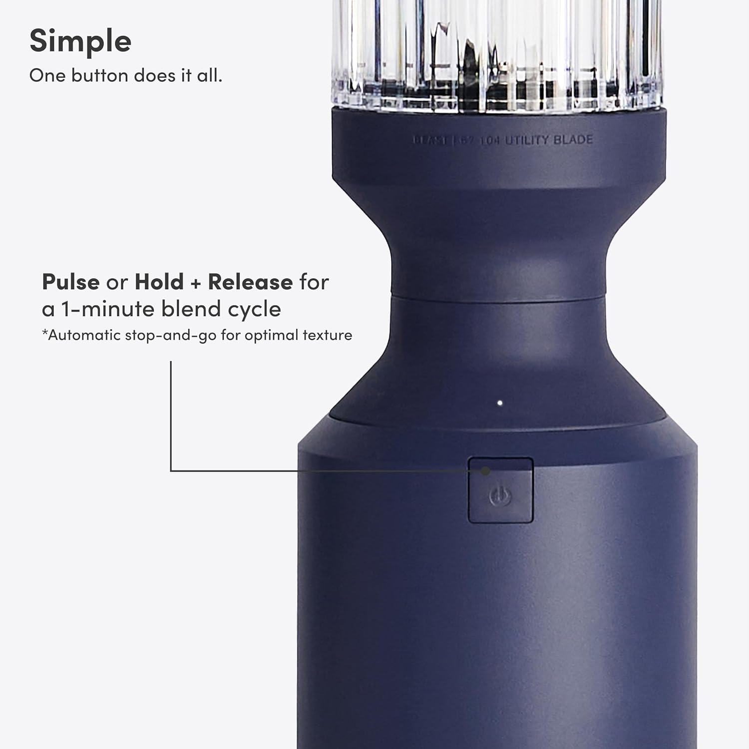 Beast Mega 1200 Plus | Premium Countertop Blender | Smoothies, Shakes, Sauces, Dips, Soups | Blends Ice and Frozen Fruit | XL Vessel | With Extra Vessels, Straw System | 1200W | (Navy, 120V)