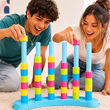 Giant Color Matching Challenge Stack Game, Stacking Color Board Games for Adults and Family, Table Games for Plus Fun Party, Family Night, Birthday Easter for Adults & Teens 14+