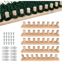 Violetfox 80" Chunky Blanket Loom Kit, Adjustable Knit Loom Yarn Loom for Adults, Wooden Hand Knitting Loom for Throw Blankets, Beginner-Friendly Yarn Craft Weaving Tools for Home DIY 80 in