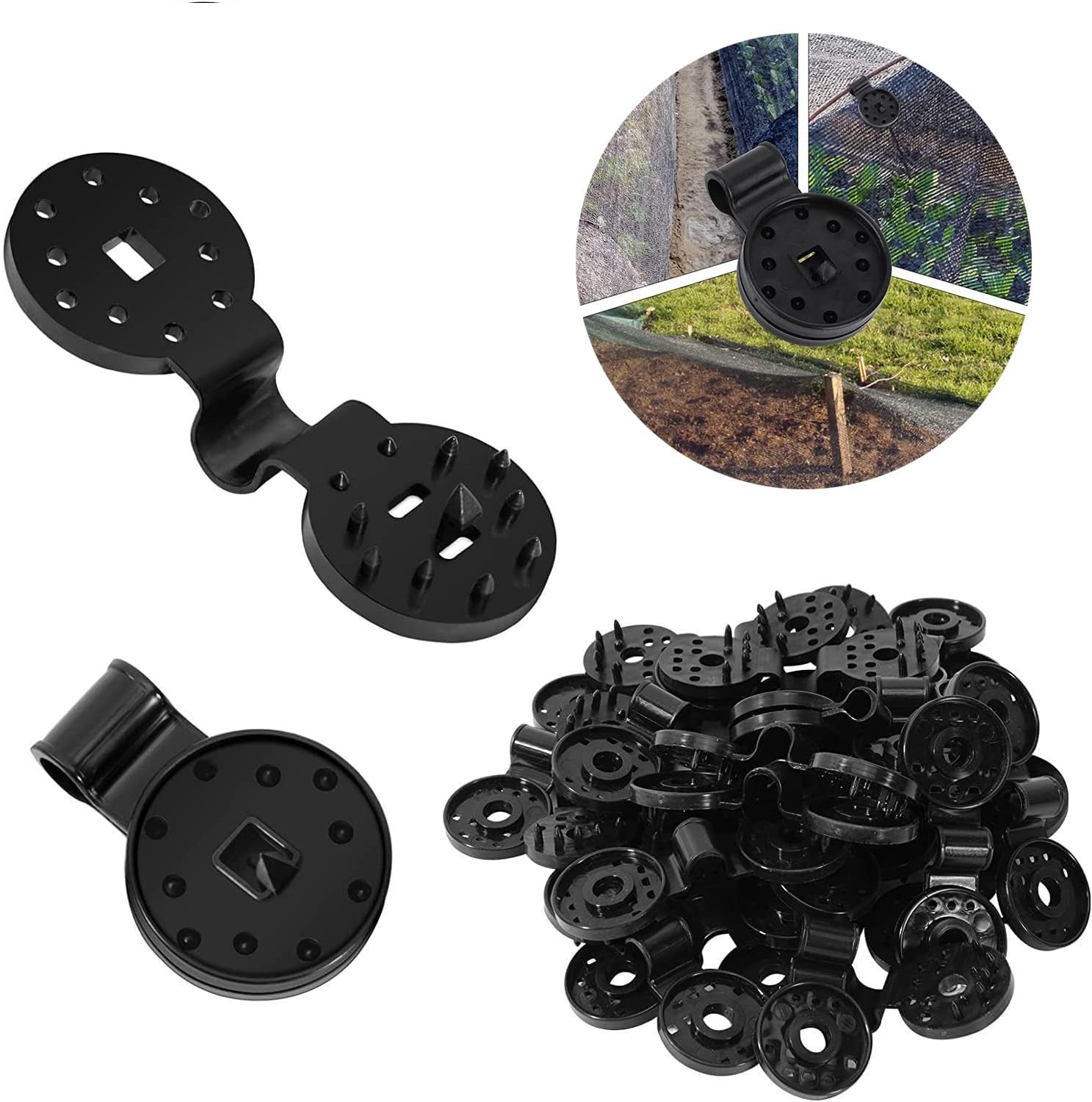 Ltnsimy 100PCS Shade Cloth Heavy Duty Lock Grip,Shade