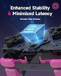 EasySMX X05 2.4g Wireless Controller for PC/iPhone/Android/Switch & Steam Deck- Bluetooth Controller Gamepad with Hall Effect Joysticks and Trigger,Turbo,Rumble Vibration and RGB Lighting,Ideal for Mainstream Football Games and Other Types of Games o