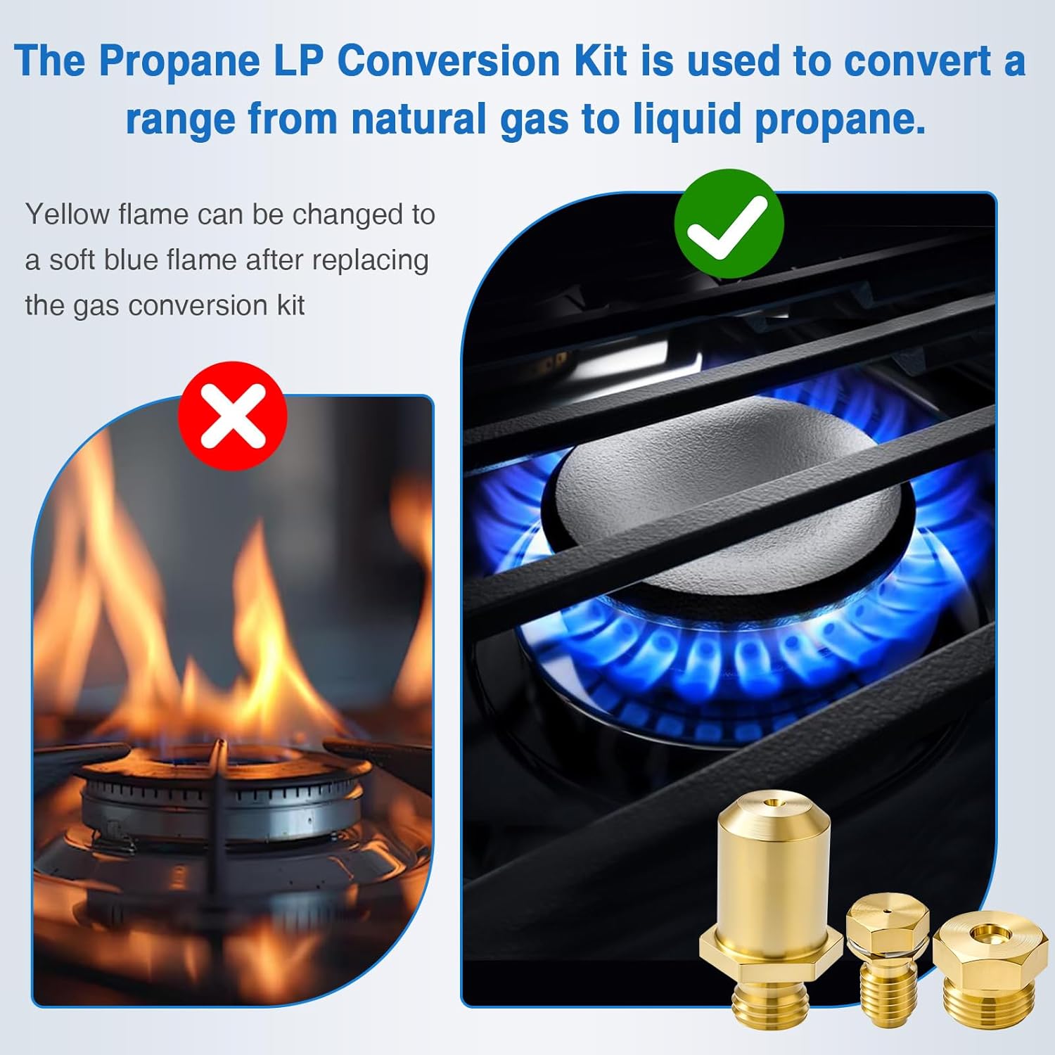 W11489399 Range Oven Surface Burner Orifice LP Conversion Kit Replaces W11560165 W11426600C for Whirlpool Most Burners