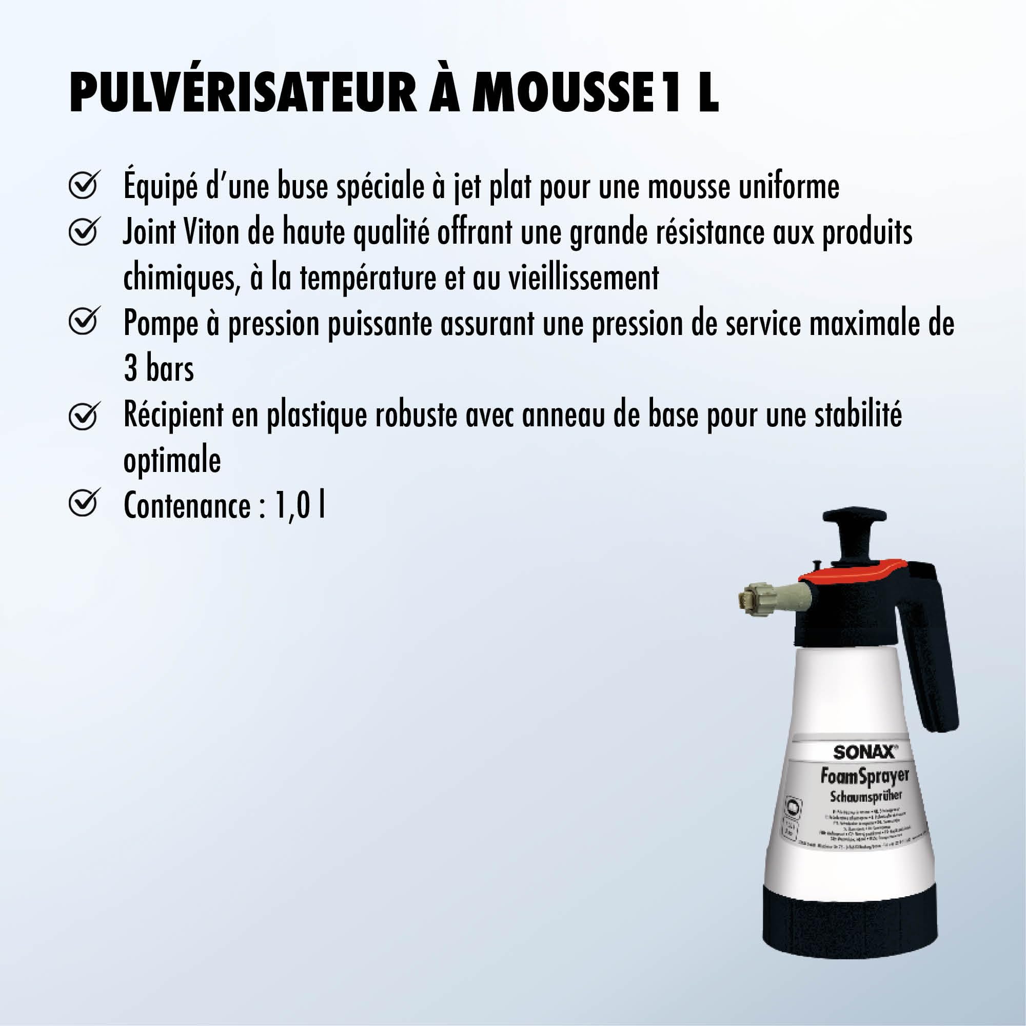 SONAX Pulvérisateur à mousse 1 l (1 pièce)
