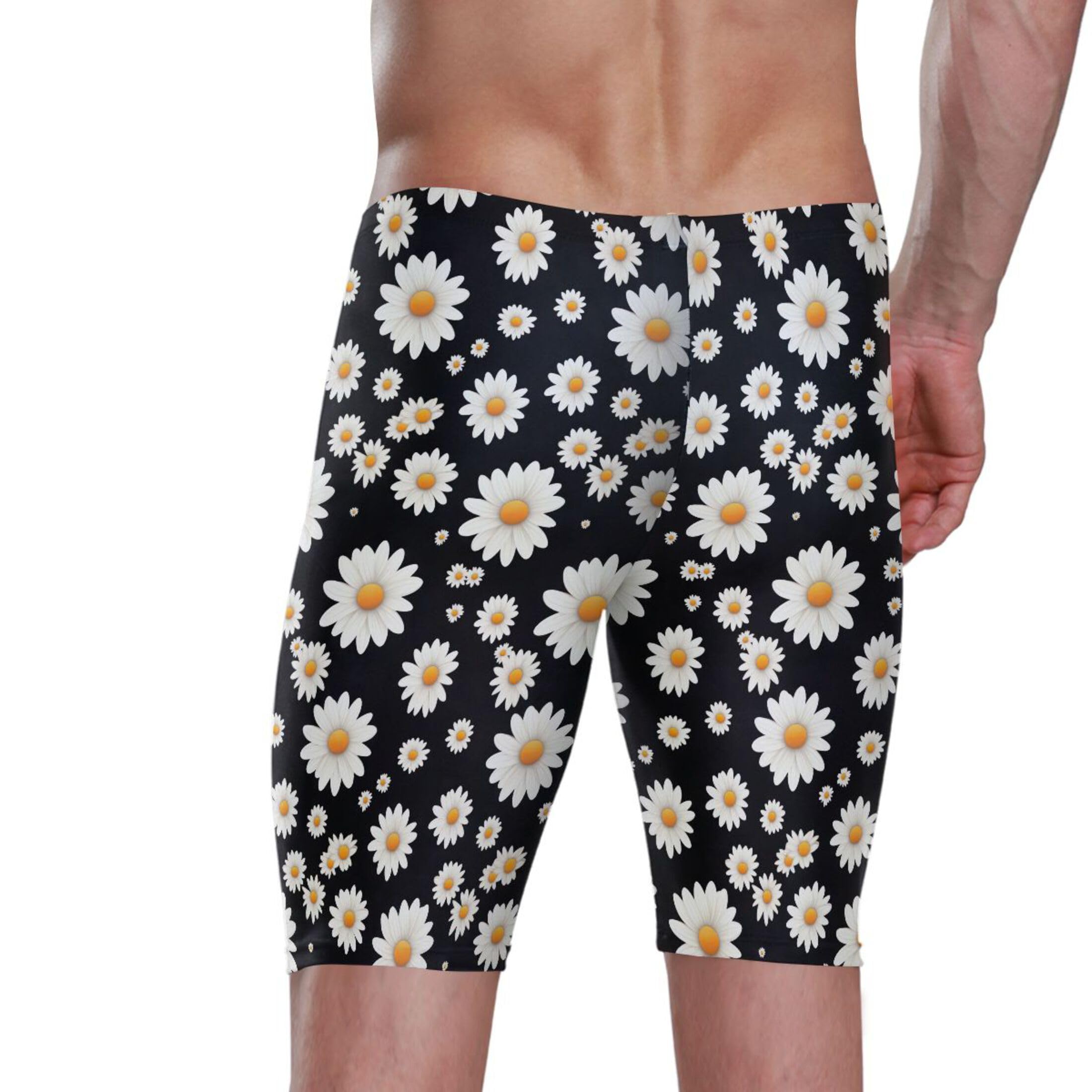 Daisy Flower Flowers Swim Jammers for Men Athletic Durable S B0402959