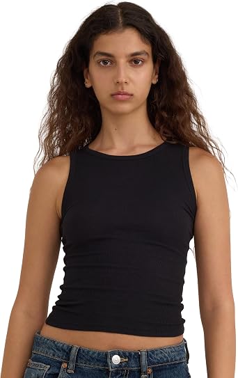Organic Basics Womens Core Rib Cotton Tank Top