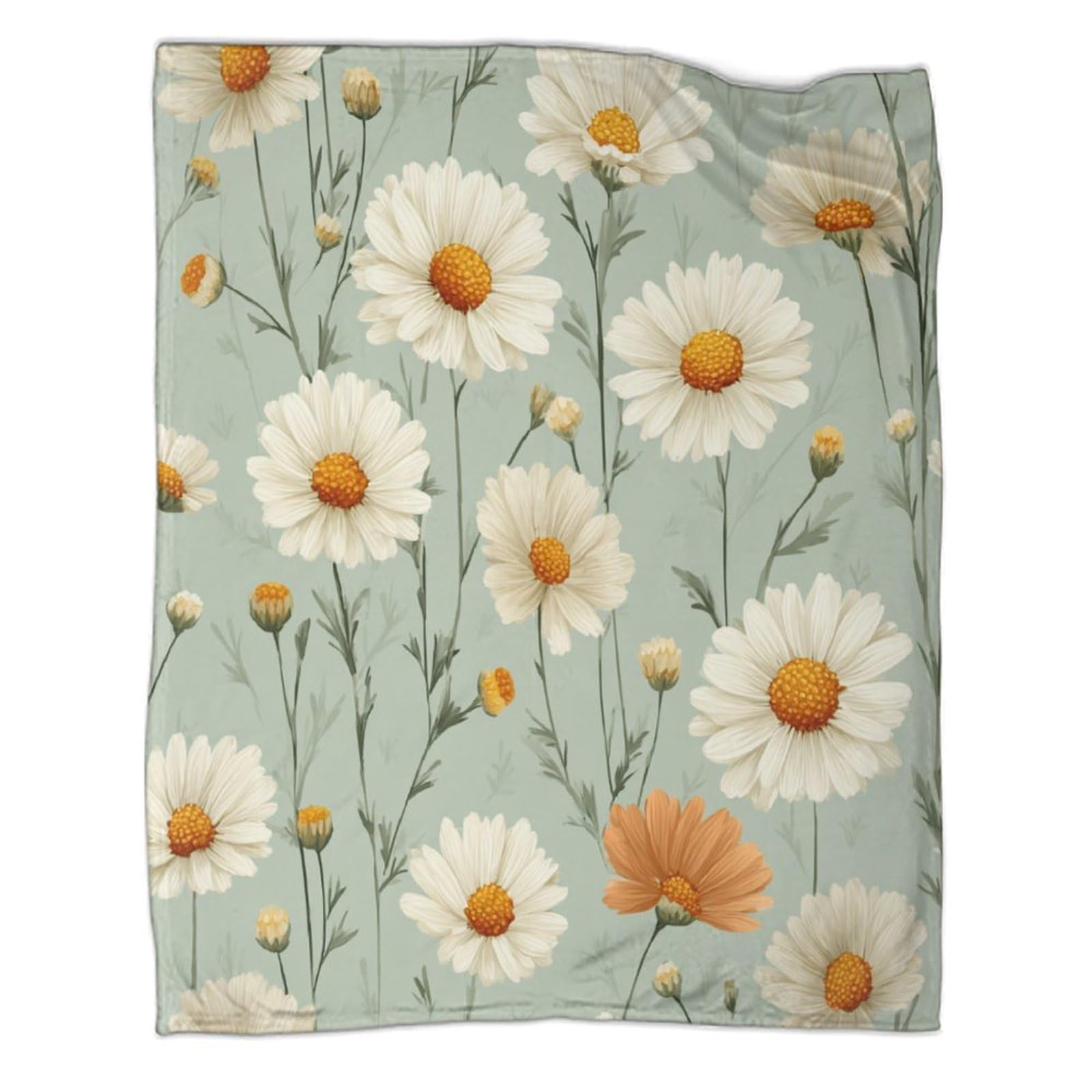 kaiyun Chamomile Pattern, Soft Colors Super Soft Blanket | Throws | Fluffy And Comfortable Travel Cover,50x60inch(127x152cm)