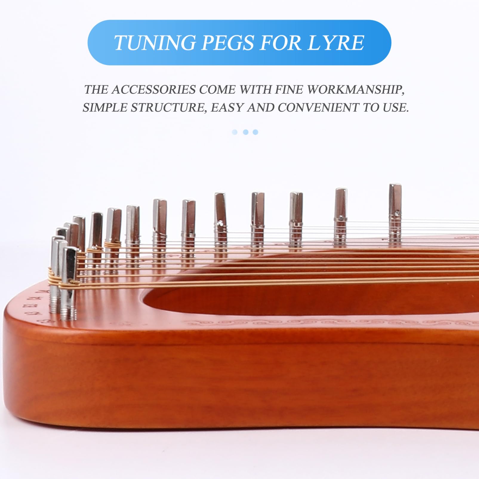 ifundom Lyre Harp String Nails Lyre Pegs 40.5 * 5mm Replacement Part for Professional Harp