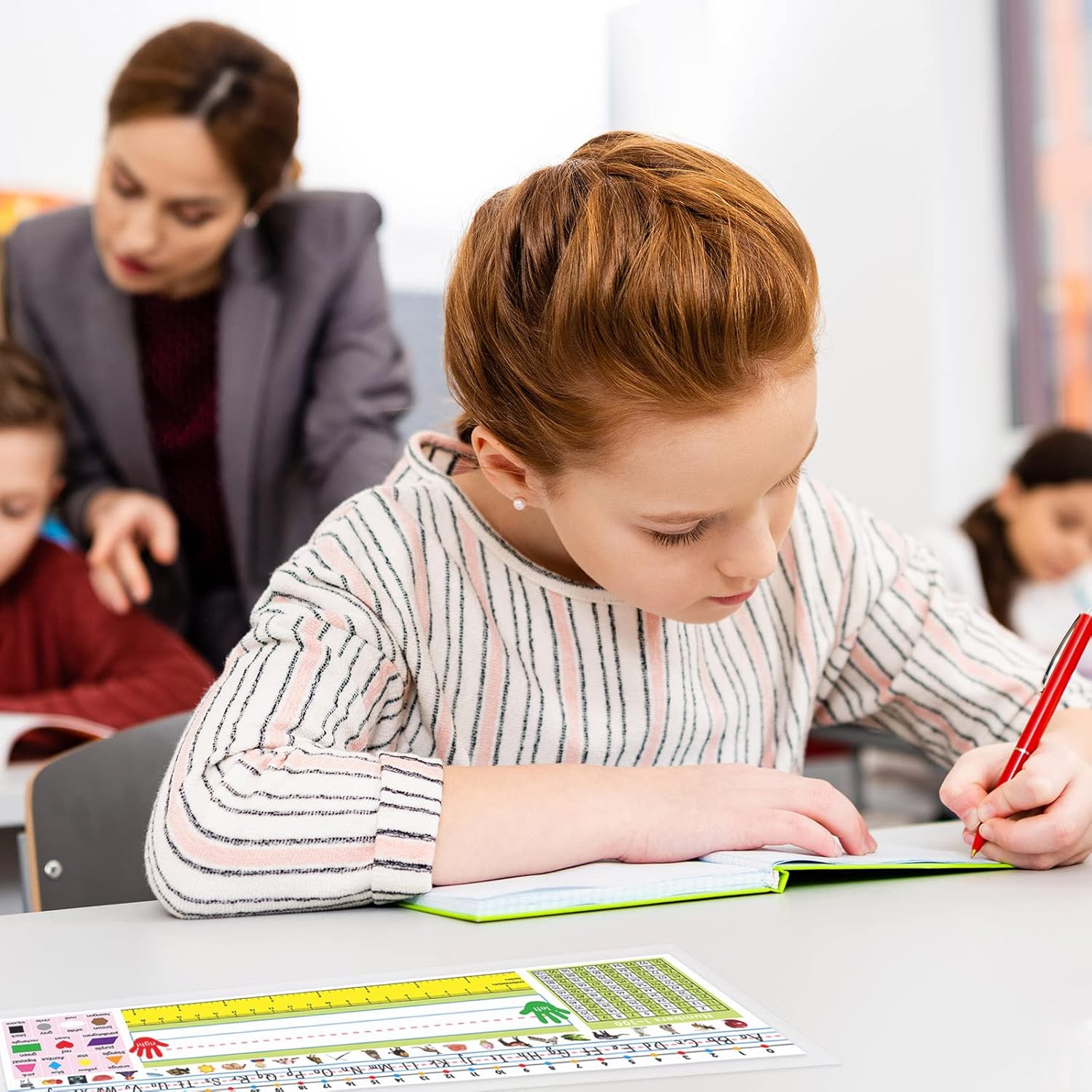 Nameplate Pocket Self Adhesive Nameplates Covers for Students Desk 40Pcs : Office Products