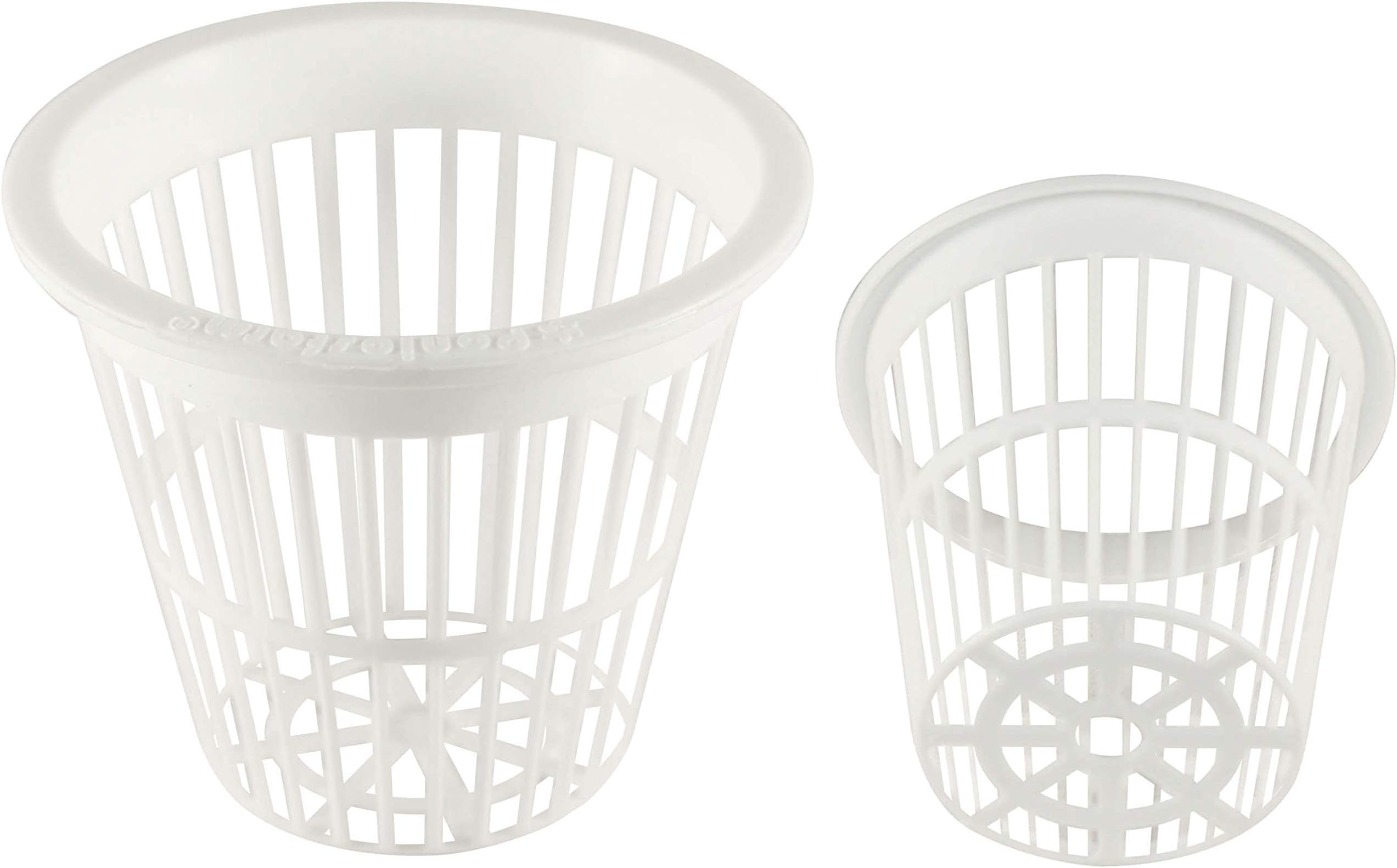 ZAHGO NP3 - 3 inch Net Pots Cups - Heavy Duty NO Pull Thru Rim Design - Orchids • Aquaponics • Hydroponics • Kratky Wide Mouth Mason Jars (25 White)