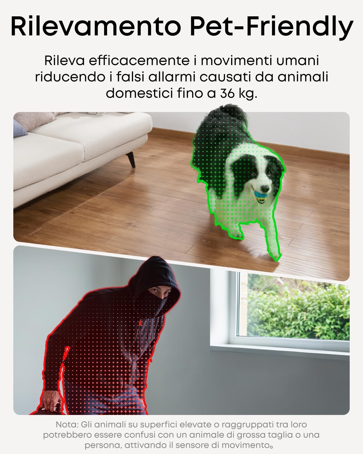 eufy E20 Sensore Moto, Rilevamento Pet-Friendly per ridurre falsi allarmi, batteria di 5 anni, installazione facile. Richiesta versione UE di HomeBase 2, 3, Mini o Pro.