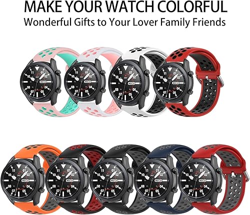 Miniatura 5 de Correas deportivas arcoíris compatibles con Samsung Galaxy Watch 1.811 inGalaxy Watch 3 1.772 inGear S3 Frontier Classic, correas de repuesto de