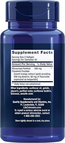 Miniatura 2 de Life Extension Piernas juveniles, flujo sanguíneo, apoyo venoso, suplemento de circulación, salud de piernas, extracto de cáscara de naranja,