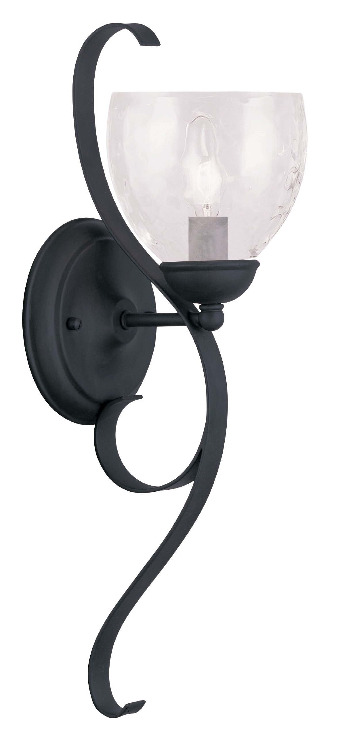 Livex Lighting 4808-04 Brookside 1-Light Wall Sconce, Black