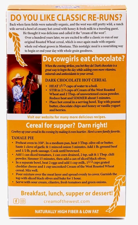 Cereal Caliente de Trigo Tostado Orgánico 100% Cream of the West, 24 OZ miniatura 7