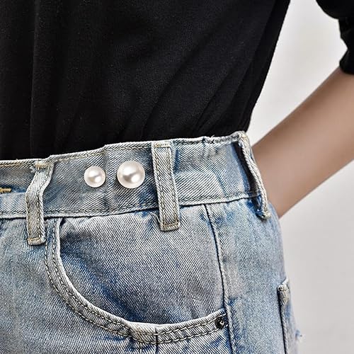 Miniatura 2 de COHEALI Camisas para mujer, 6 piezas, broche de perlas artificiales, cuello antiexposición, suéter de seguridad, chal, broches de doble broche de