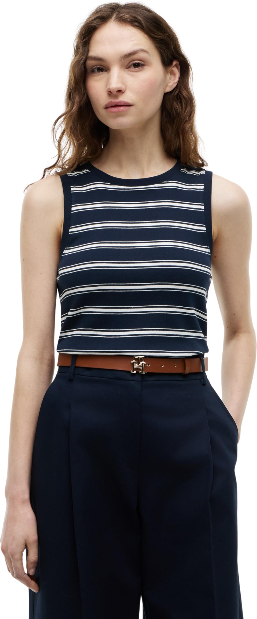 Tommy Hilfiger Women's Multistripe Tank Top Ww0ww50025 Other T-Shirts (Pack of 1)