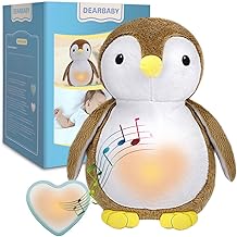 DEARBABY Baby Sleep Soother,Mom&rsquo;s Heartbeat Sound and Lullabies Toddler Sleep Aid Toy Music Soothers for Sleep,Baby Registry Search,Plush Sleep Aid for Nursery Crib,Stroller,Travel Use