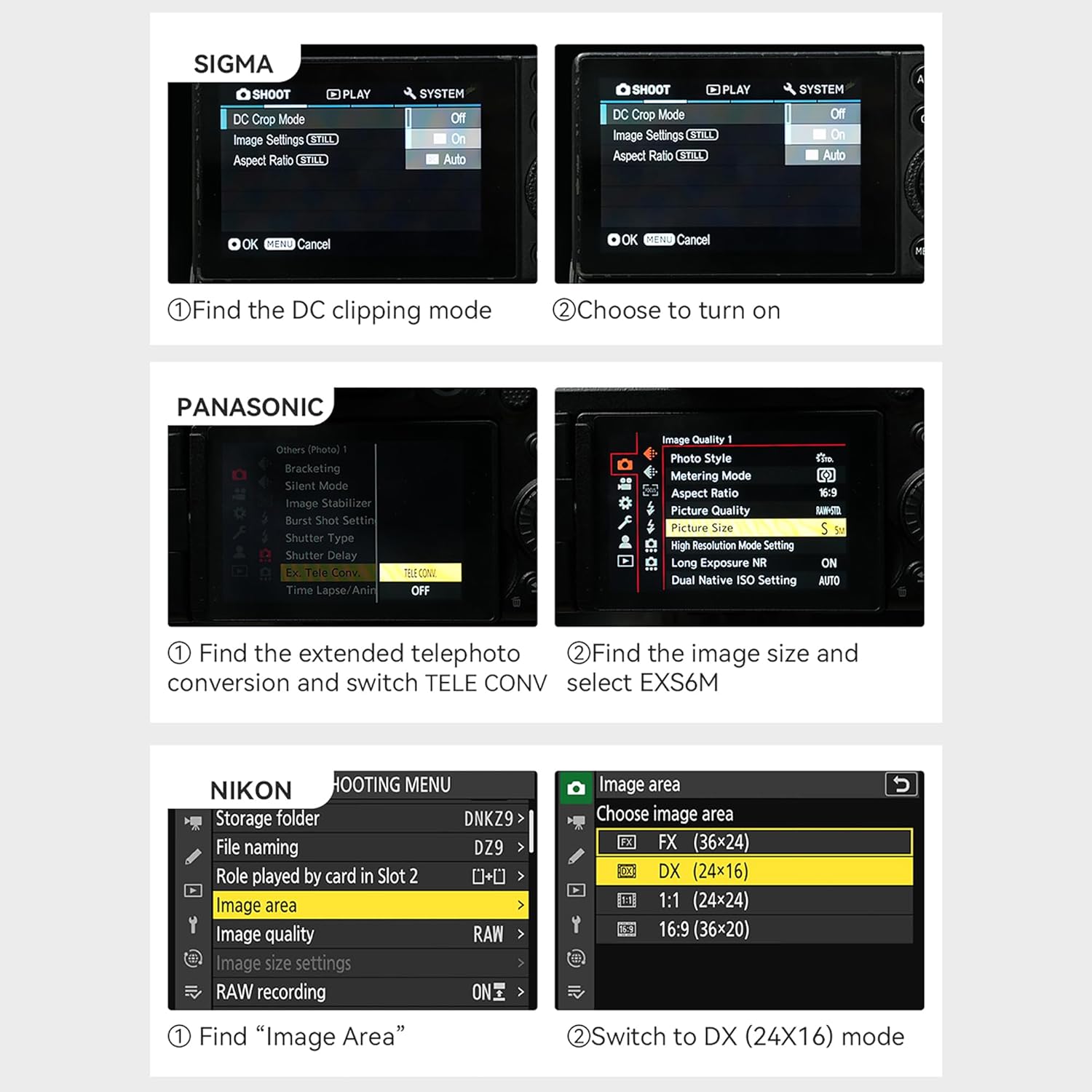 Comparison of Full Frame Mode and APS-C Frame Mode vignetting