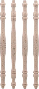 275x18mm Wood Spindles Baluster Decorative Baluster Spindles Furniture Accessories Pack of 4