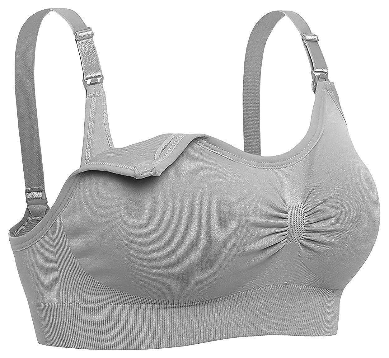 Women's Non-Wired Maternity Nursing Feeding Bra for Women Post Pregnancy Easy to Breastfeed Maternity Bra-image-31