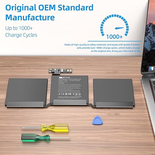 Miniatura 3 de Batería A1708 A1713 para MacBook Pro de 13 pulgadas A1708 (finales de 2016, mediados de 2017), batería de repuesto A2171 para A2159 (2019) A2289