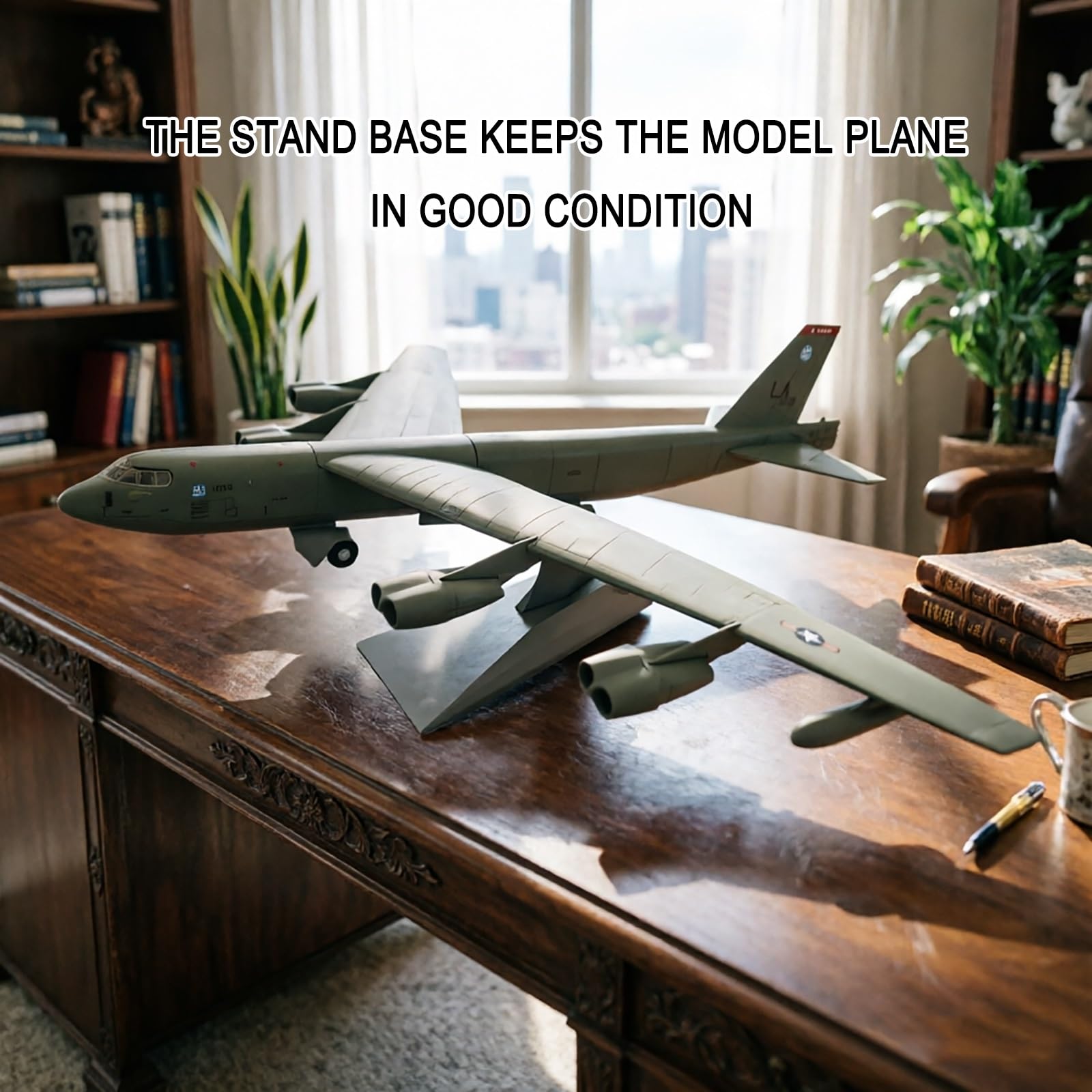 1/200 B-52 Stratofortress Bombardiere Pesante Modello in Metallo Pressofuso Aereo Militare ad Alta Precisione con Espositore, Edizione da Collezione for Appassionati Aviazione Regalo