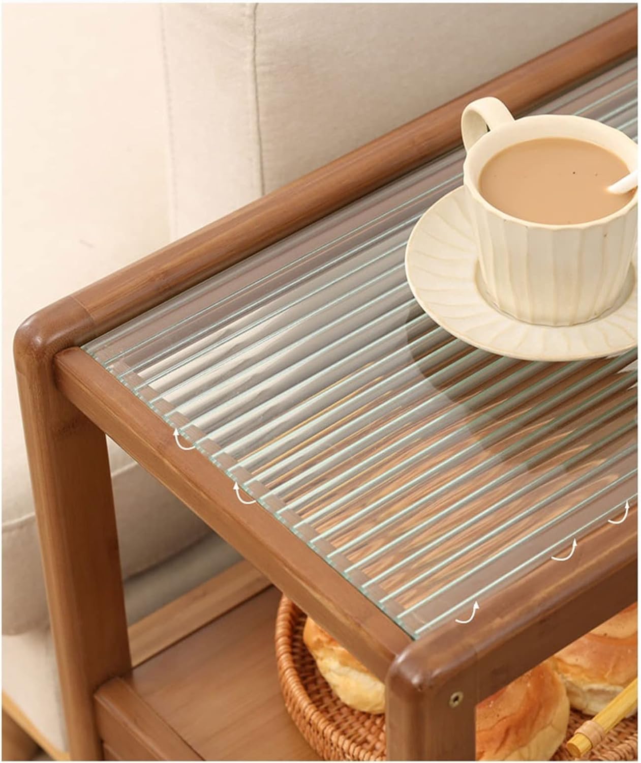 Pantry Cabinets Sideboard Shelf Simple Living Room Glass Side Cabinet Kitchen Cupboard Mobile Tea Cabinet Cabinet Locker Buffet Cabinet (Color : 1) (F)