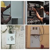 Vista 6 de Caja de conexiones eléctricas de acero, Caja de caja eléctrica para interiores y exteriores, Caja de metal resistente al agua y al polvo, Montada