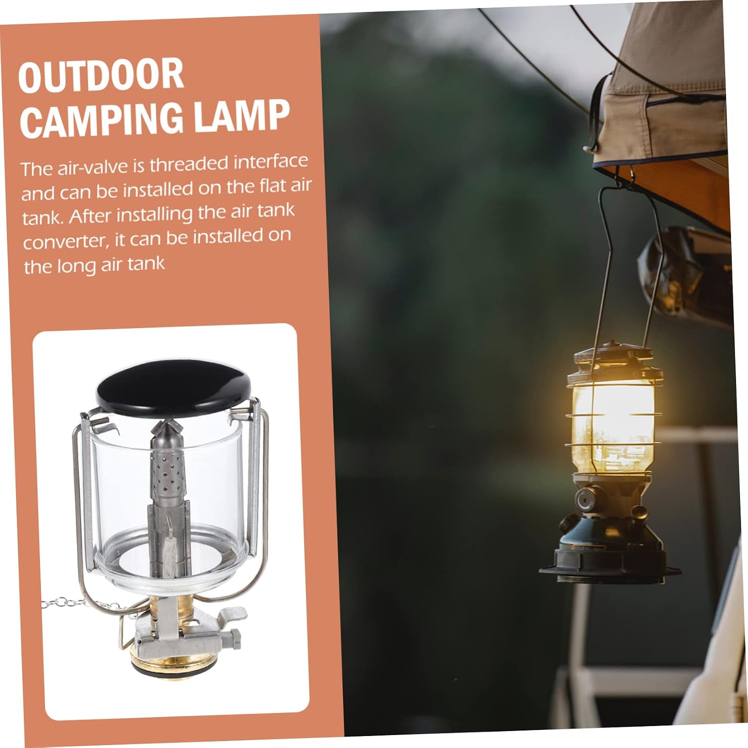 Yardwe 1set Outdoor Camping Propane Lantern Tent Gas Lamp for Emergency Lighting Multi-Functional Warm Light Simple Elegant Design for Campers and Outdoor Enthusiasts