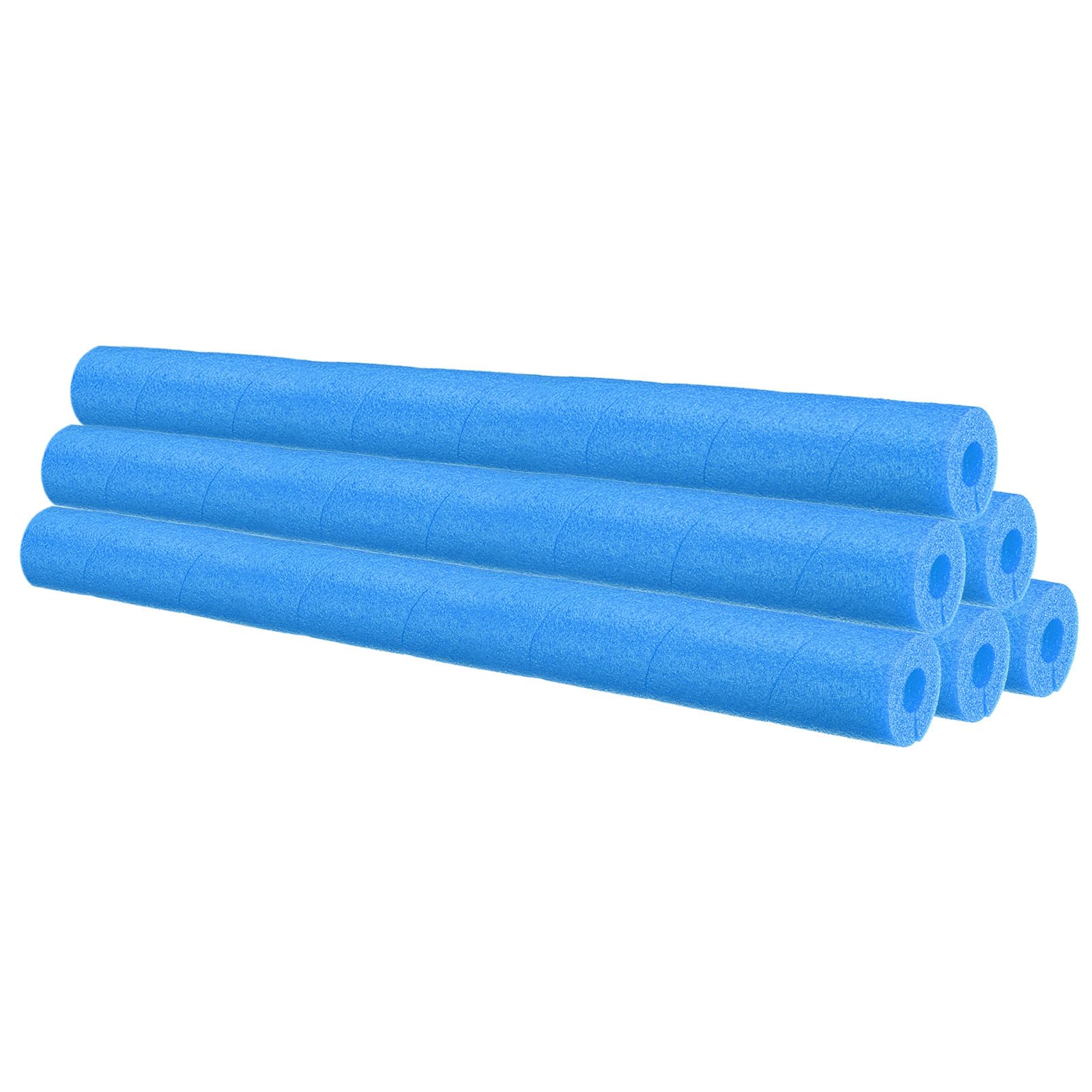 PATIKIL Pipe Insulation Foam Tube, 6Pcs 25" Lx1 IDx0.75 T No Adhesive Pole Wrap Pipe Cover Pool Noodles Multi-Purpose Soft Foam Tubing for Handle Outdoor Swimming Pool, Water Pipes, Blue