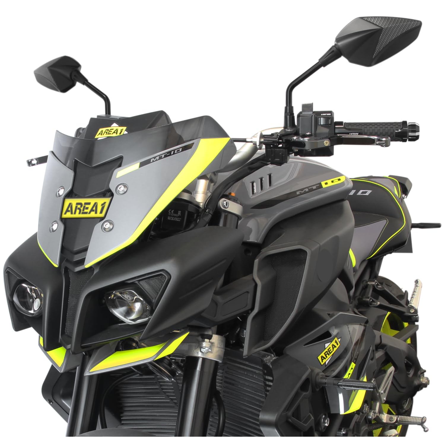 Area1 Set di specchietti per moto/Marchio di Omologazione E / 2xM10 destro, 2xM8 destro, 1xM10 sinistro, 1xM8 sinistro/adatto per PCX 125 150 WW, NSC Vision (V36)