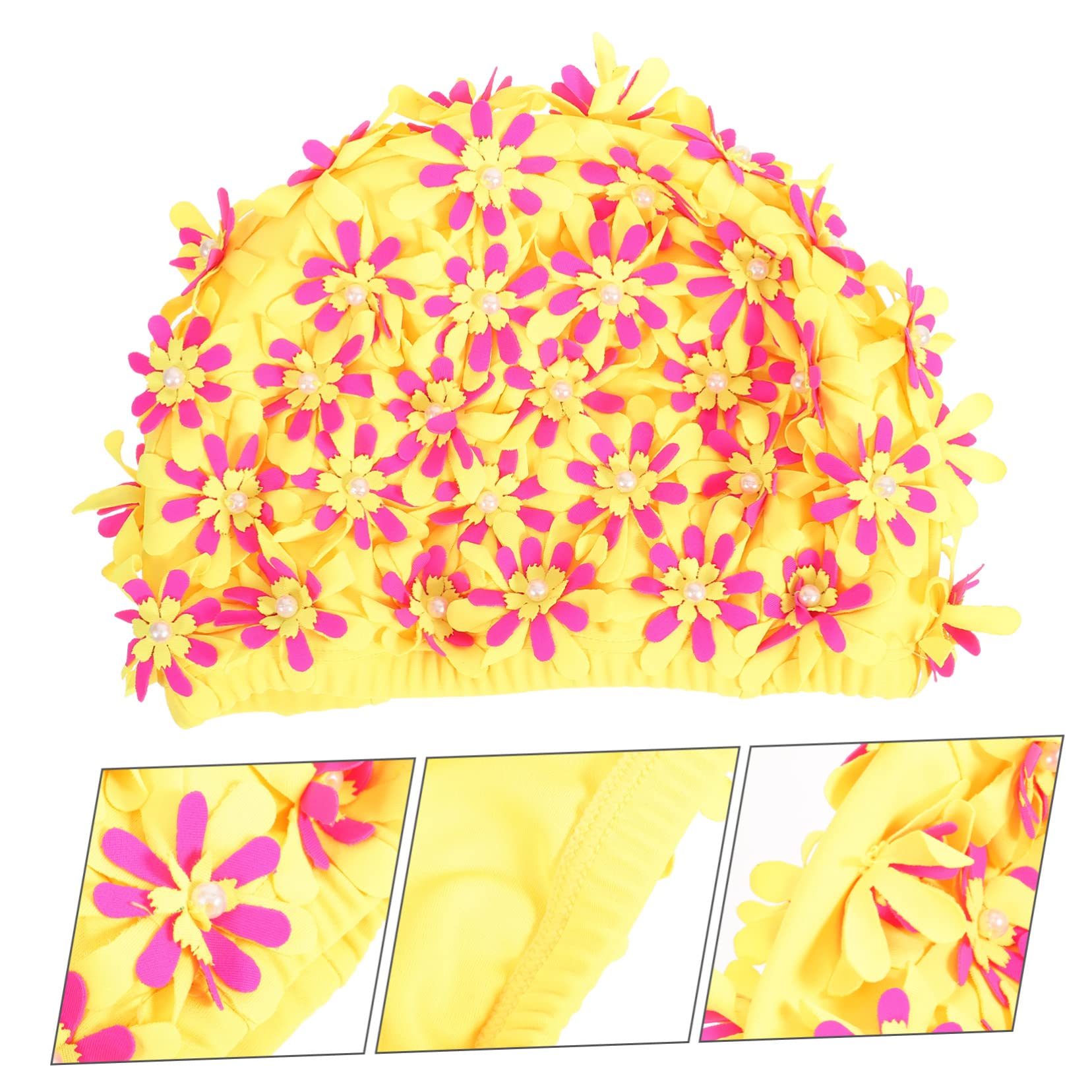 Sosoport Lot De 3 Bonnets De Bain À Fleurs Confortables Et Faciles À Porter pour Protéger Les Cheveux des Femmes