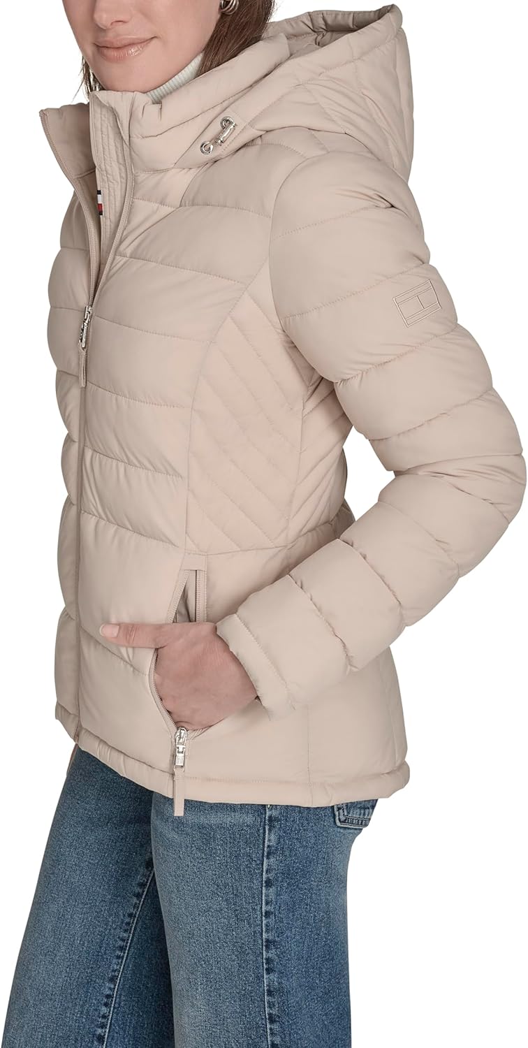 Tommy Hilfiger womens Every Day Hooded Lightweight Packable Coat - Image 3