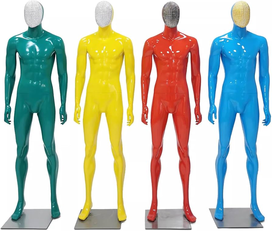 トルソー　男性用マネキン 紳士トルソー 男性マネキン ヘッド＆アーム付き 140-190cm高さ